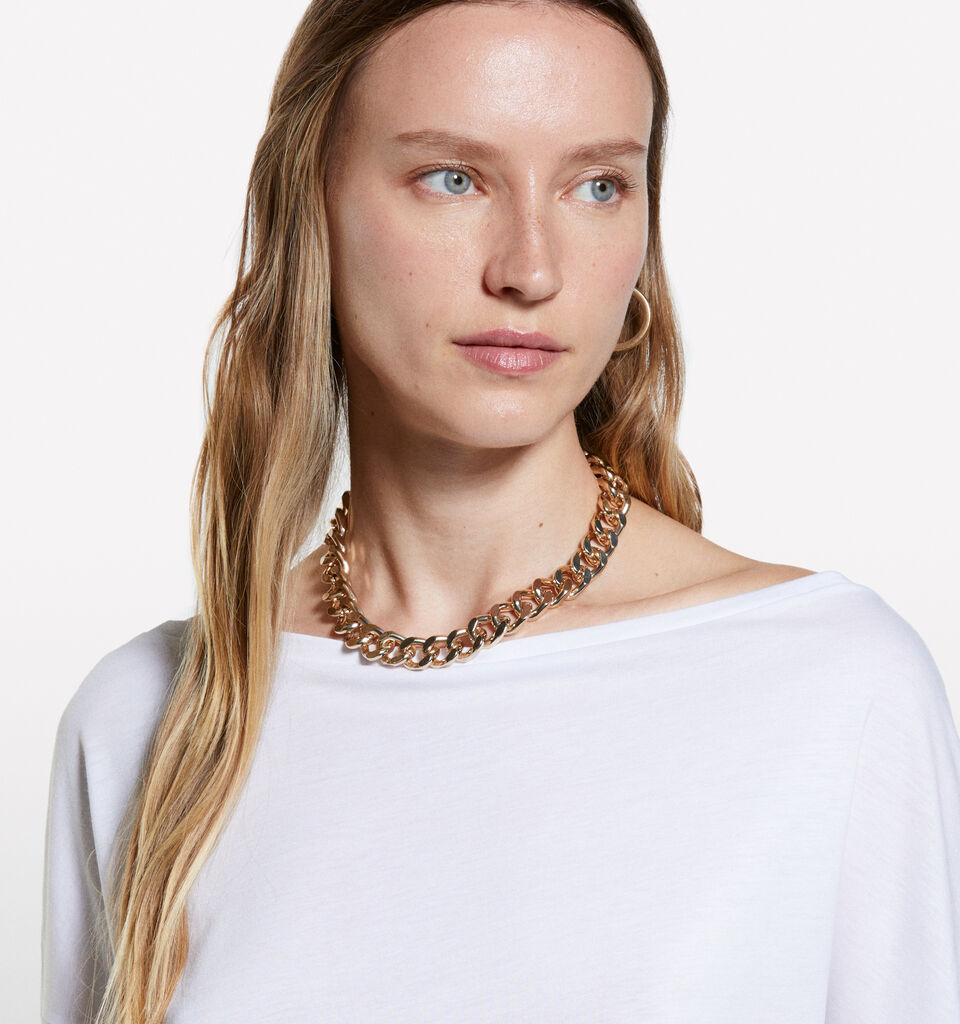 T-shirt blanc à col bateau - t-shirts à manches longues pour femme - Blanc | Sisley image number 4